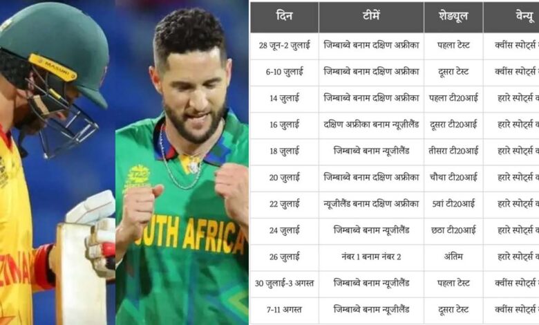 न्यूजीलैंड, साउथ अफ्रीका और जिम्बाब्वे के बीच खेली जाएगी T20 Tri Series 2025, टाईमटेबल जारी