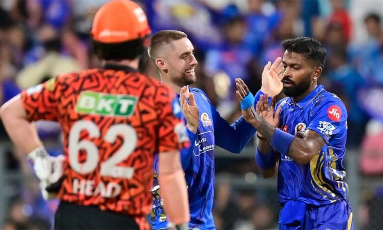 सनराइजर्स हैदराबाद ने पहले बल्लेबाजी करते हुए 5 विकेट खोकर 162 रन बनाए, मुंबई को मिला 163 का टारगेट