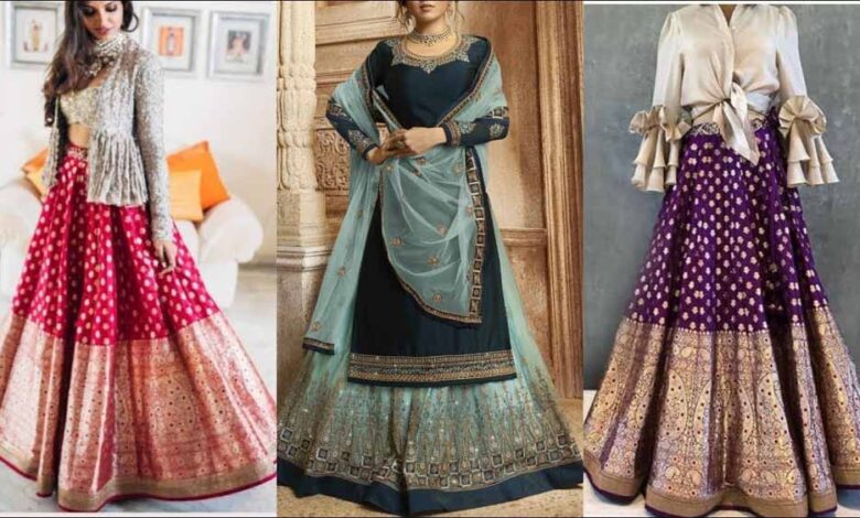पुराने लहंगे के लुक को यूं बदलें ट्रेंडी स्टाइल में