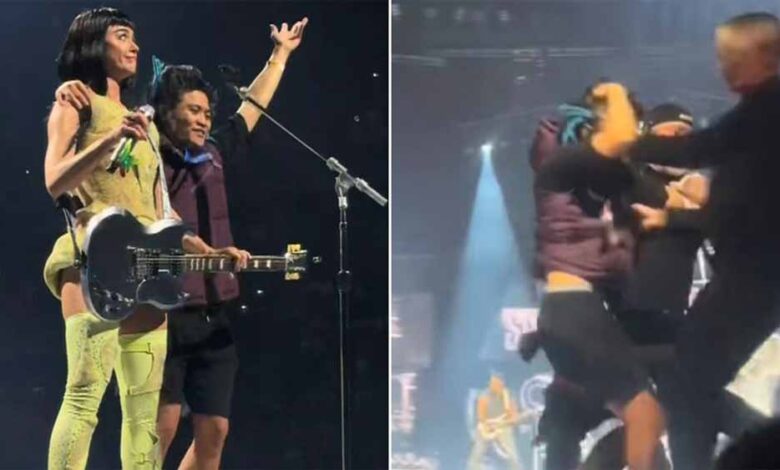 कैटी पेरी के सिडनी कॉन्सर्ट में स्टेज पर कूदा शख्स और करने लगा अजीब हरकत