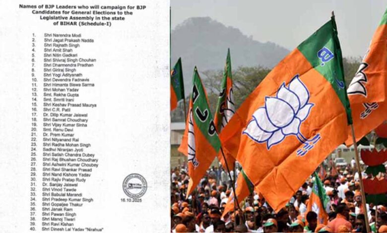 भाजपा ने घोषित किए 40 स्टार प्रचारकों के नाम – Khabar Jagat