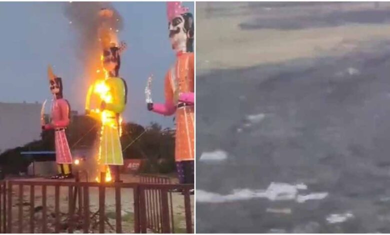 युवक-युवतियों ने रावण पुतला जलाया और फरार, आयोजकों में मची अफरा-तफरी – Khabar Jagat