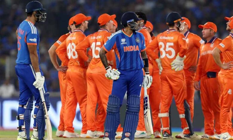 IND vs NED भारत ने रखा 194 रन का टारगेट, शिवम-हार्दिक की तूफानी पारियां